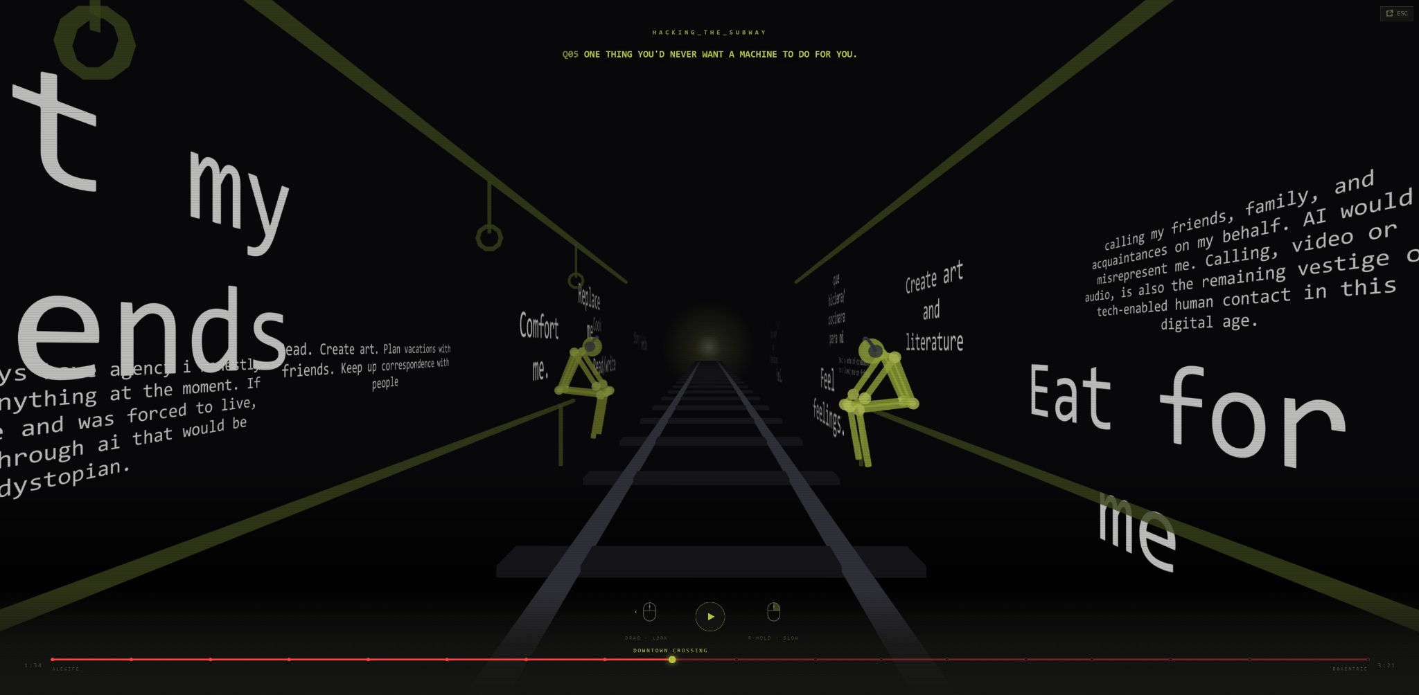 Vid. 03 — Screenshot of hacking the subway public data music video | Link: